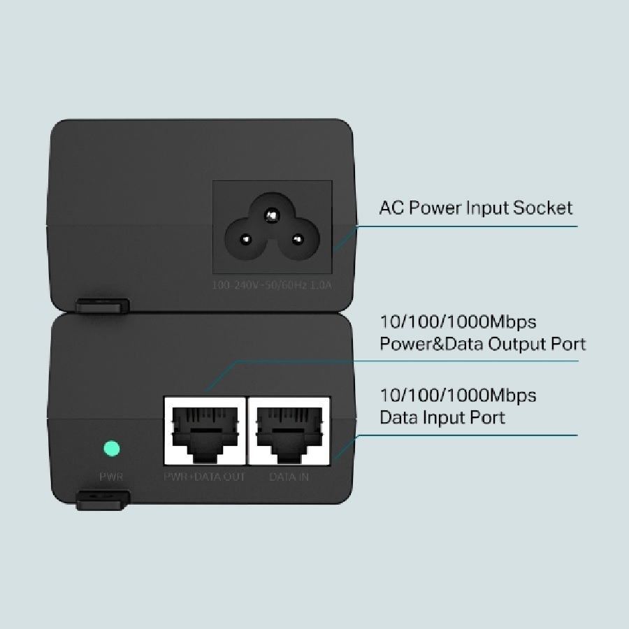 Tp-link adaptadores inyector poe + / tl-poe160s