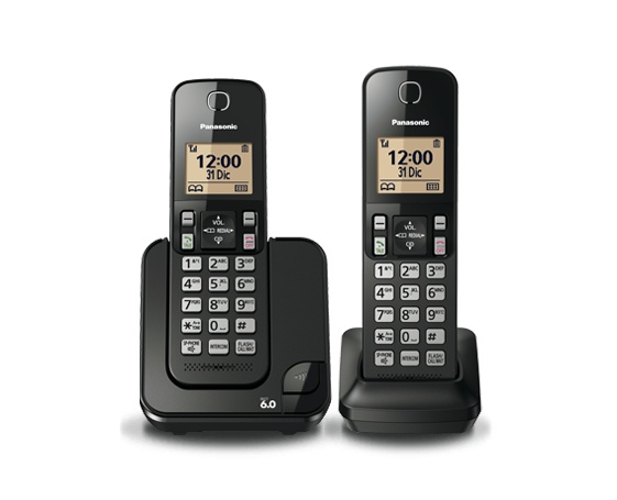 Telefono panasonic inalambrico p.lcd 1.6" +2 auri. negro(kx-tgc352meb)