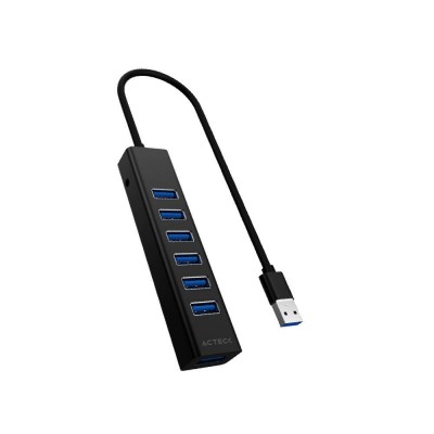 Hub USB Acteck AC-937030 USB A 2.0 Macho - 7x USB A 3.0 5000Mbps