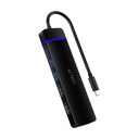 Hub Acteck USB-C 1x HDMI 1x DP 2x USB 3.0 1x USB-C 1x Micro SD 1x SD Negro