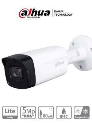 Dahua hac-hfw1500th-i8 - camara bullet de 5 megapixeles/ lente de 3.6 mm/ 92 grados de apertura/ ir de 80 mts/ ip67/ soporta: cv