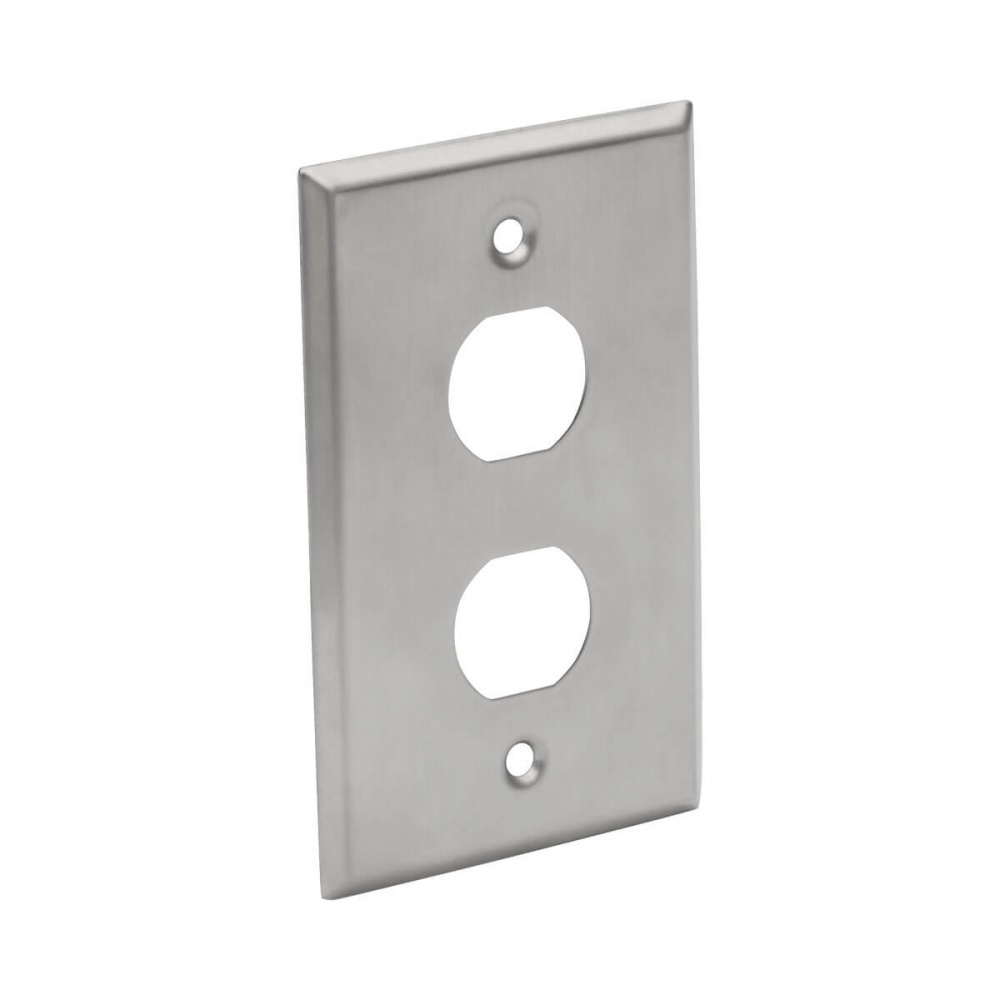 Placa frontal de ancho sencillo de 2 puertos tripp-lite n206-fp02-ind - plata