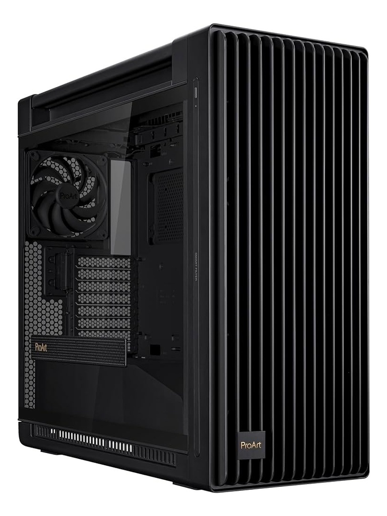 Gabinete asus pa602/blk/tg// proart 3*200 1*140 fan vidrio templado lateral mt no psu