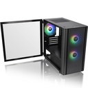 Gabinete Thermaltake V150 Con Ventana Micro-Tower Micro ATX Mini-ITX USB 2.0 Sin Fuente 3 Ventiladores Instalados ARGB