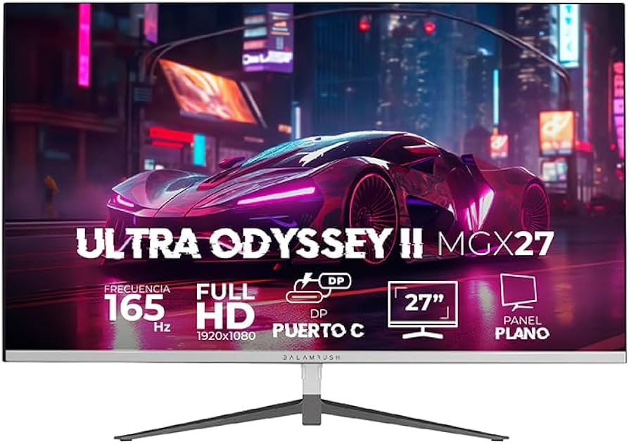 Monitor 27" balam rush br-938303 ultra odissey ii mgx27 1920*1080 165hz 1ms hdmi dp plano blanco