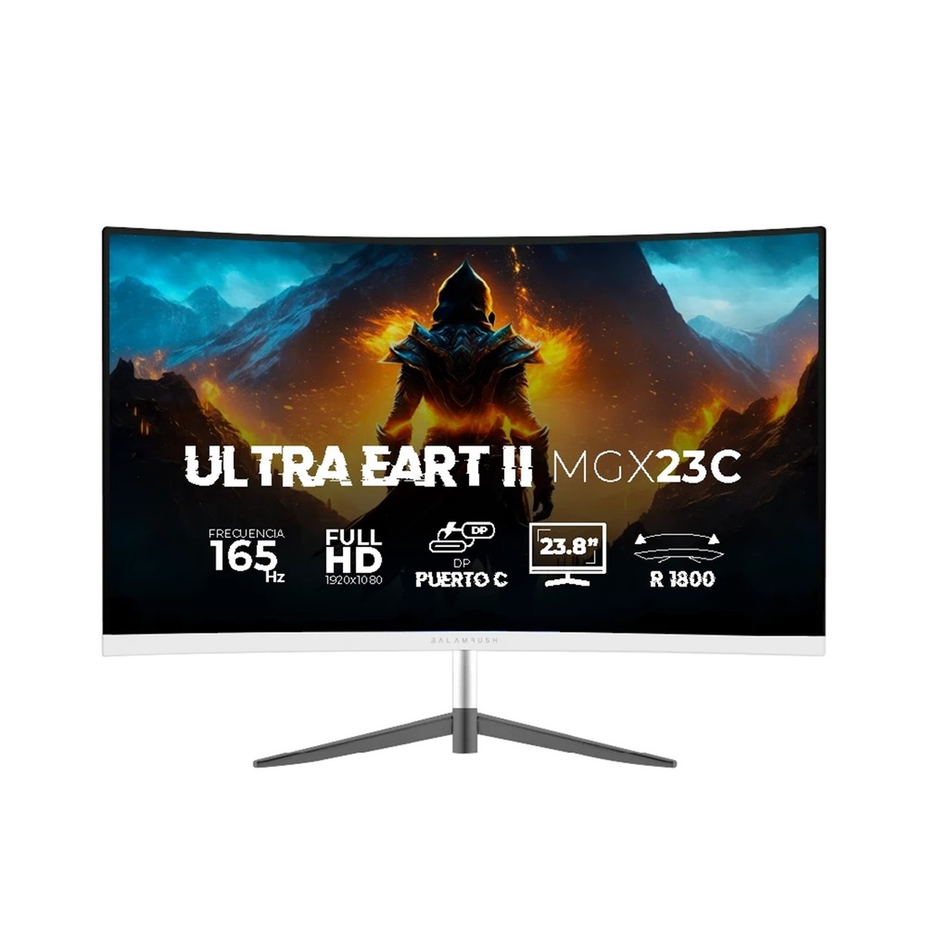 Monitor Gamer Curvo Balam Rush Ultra Earth II MGX23C LED 23.8" Full HD FreeSync 165Hz HDMI