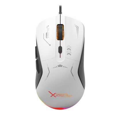 Mouse gamer xzeal xst-401, rgb, 7200 dpi, 6 botones, cable 1.5m, compatibilidad con windows 7/8/10, macos, xp, linux, blanco