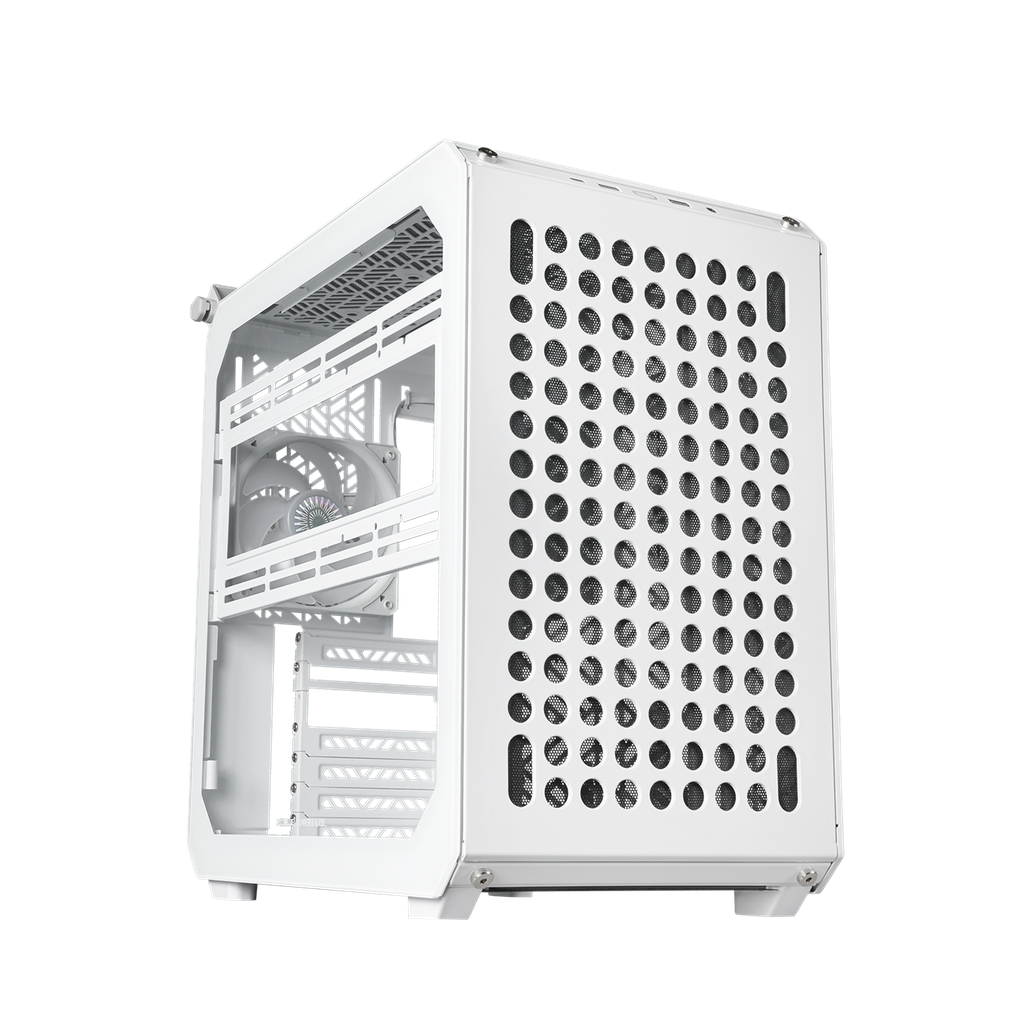 Gabinete cooler master qube 500 flatpack blanco, midi tower, soporta atx, eatx, itx, micro atx