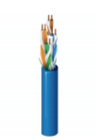 Cable utp cat6a belden 10gxw12 0061000 forro pvc azul cmr riser 4 pares 500mhz calibre 23 awg 100% cobre uso interior diametro 0.260 especial para instalaciones ethernet hasta 10gbase-t,wi-fi 6 ,wi-fi 5,poe++,centros de datos,hdbaset 4k uhd, certificable bobina 1000 pies 305 metros