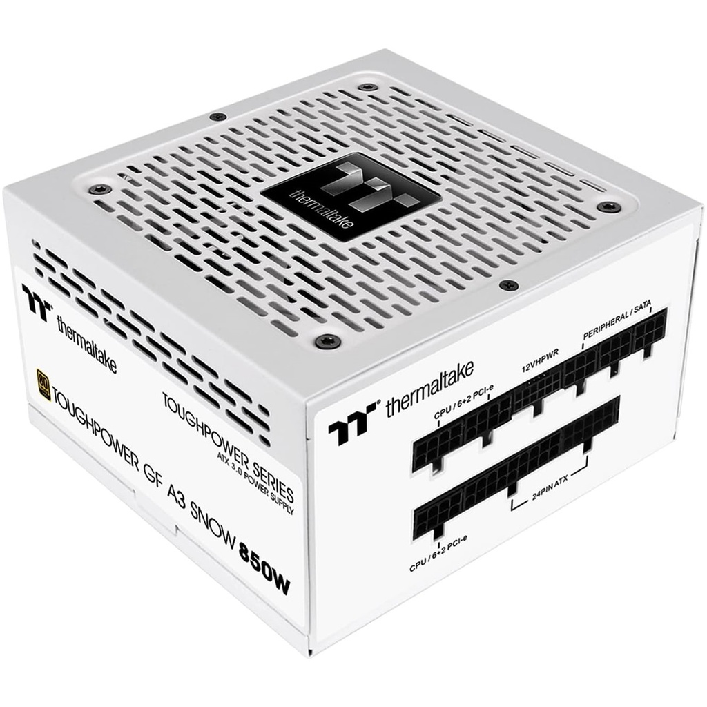 Fuente de Poder Thermaltake Toughpower GF A3 Snow 80 PLUS Gold 24-pin ATX 120mm 850W