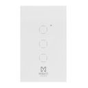 Apagador inteligente de pared mirati de 3 apagadores touch wifi 2.4hz bluetooth