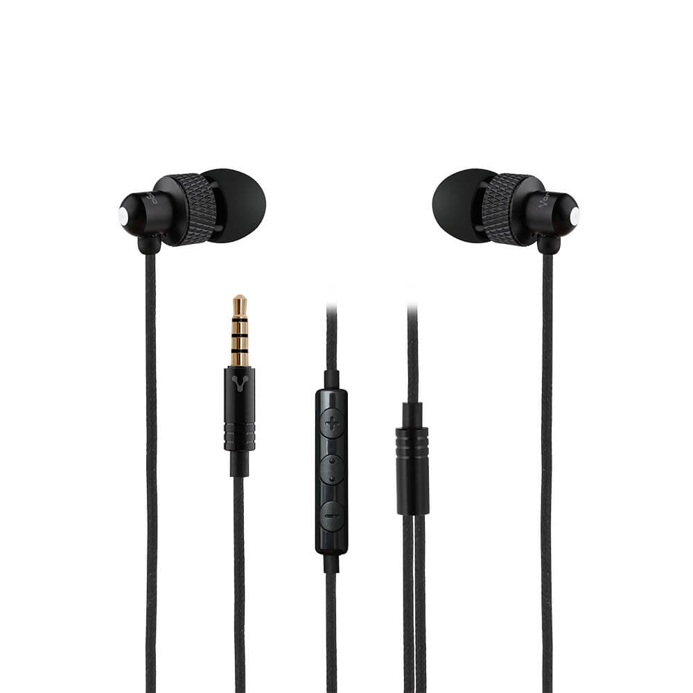 Audífonos Vorago Intrauriculares con Micrófono EP-304 Alámbrico 3.5mm Super Bass Manos Libres 3 Botones