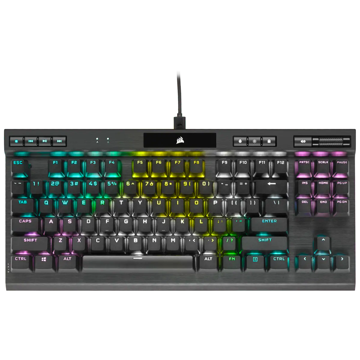 Teclado mecanico corsair ch-9119014-na k70 rgb tlk champion cherry mx speed negro ingles