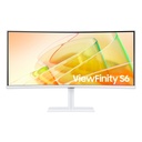 Monitor Curvo Samsung ViewFinity S6 S65TC LED 34" Ultra Quad HD Ultra Wide FreeSync 100Hz HDMI Bocinas Integras 1x5W