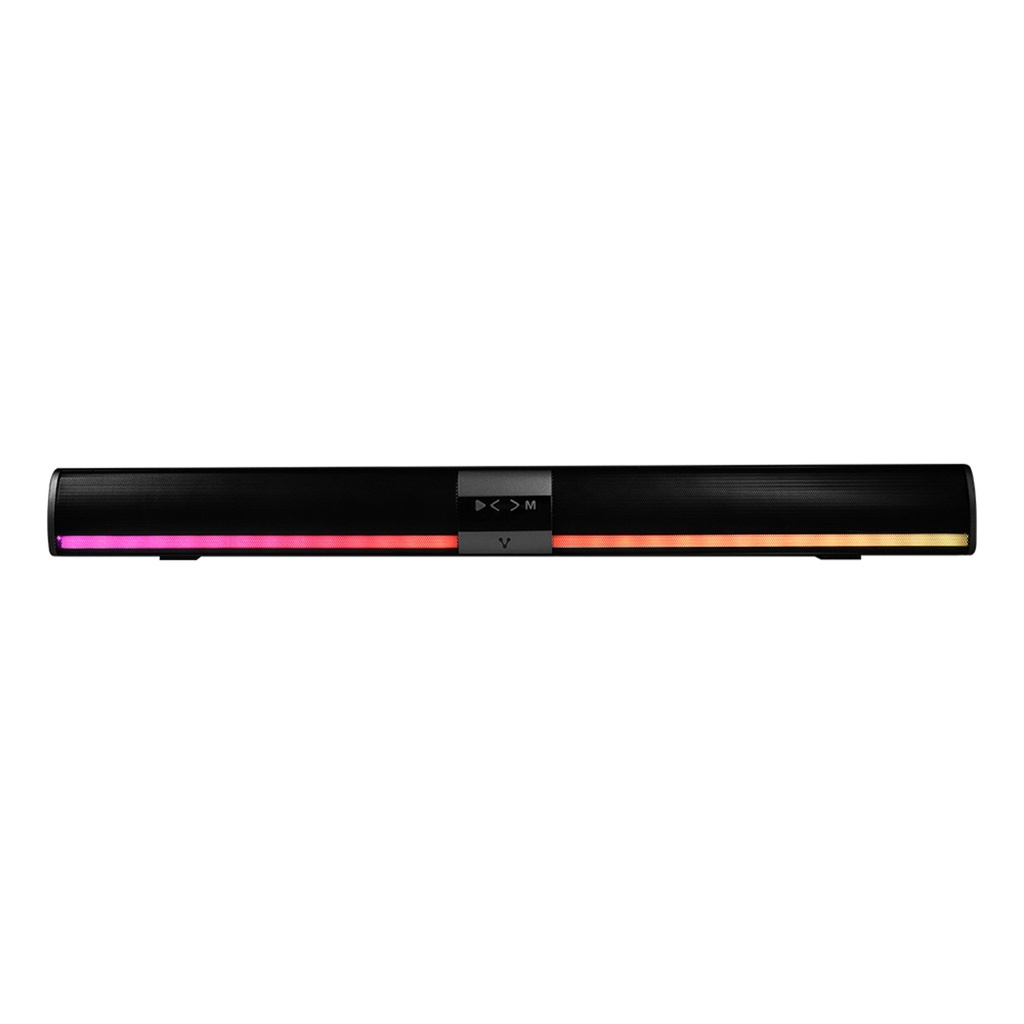 Barra De Sonido Portatil Vorago BSP-450 Bluetooth Alambrico RGB 2x5w RMS Control Remoto