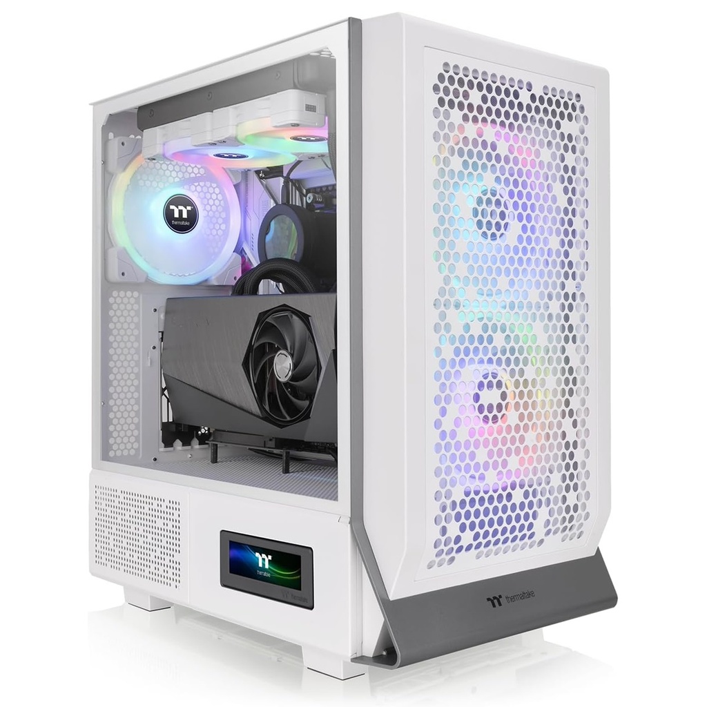 Gabinete Thermaltake Ceres 300 TG ARGB Snow Con Ventana ARGB Midi-Tower ATX/Mini-ITX/Micro-ATX/E-ATX USB 3.0 Sin Fuente 2 Ventiladores 