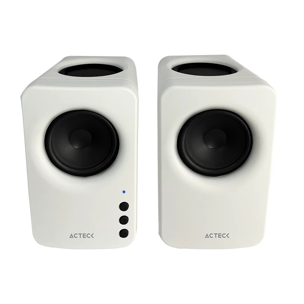 Bocina para Computadora Dynamic Exact Mini BS475 Acteck Bluetooth Alámbrico/Inalámbrico 2.0 10W RMS Blanco - 2 Piezas