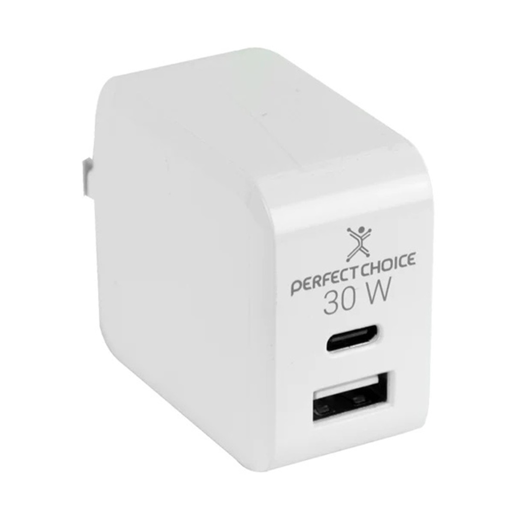 Cargador De Pared Perfect Choice 30W 1x USB-A/USB-C