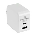 Cargador De Pared Perfect Choice 30W 1x USB-A/USB-C