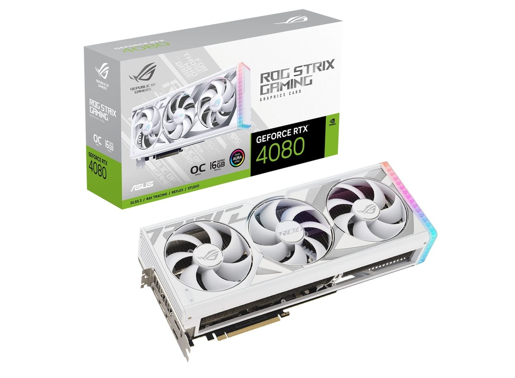 Tarjeta de video asus rog-strix-rtx4080s-o16g-white oc 16gb gddr6x dp