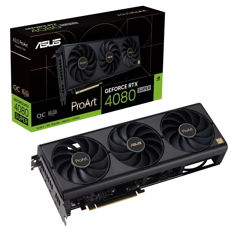 Tarjeta de video asus proart-rtx4080s-o16g oc 16gb gddr6x dp/hdmi