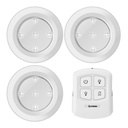 Mini Lampara LED Steren LAM-066 Blanco 3 Piezas Con Control Remoto