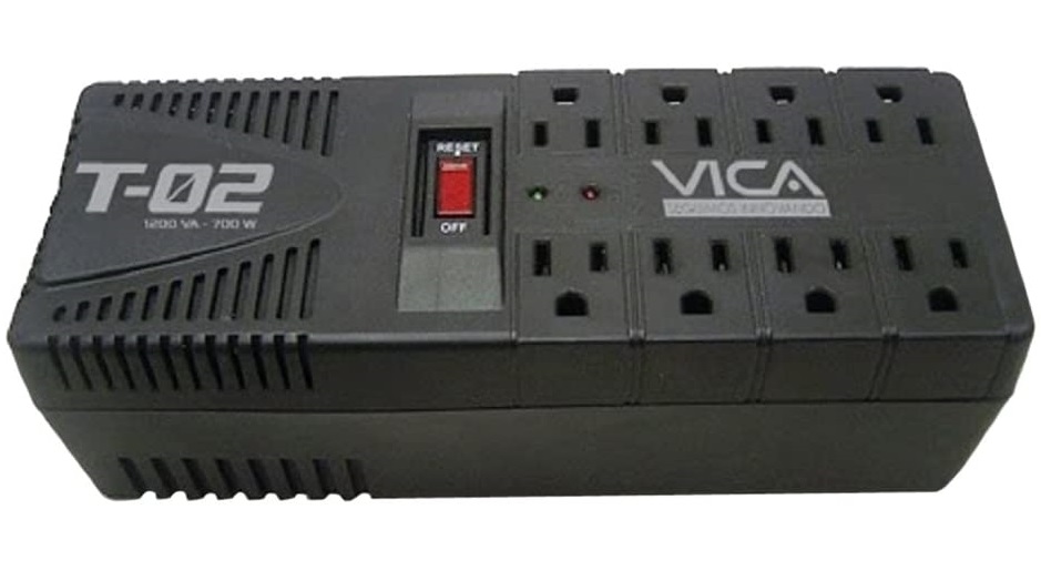 Regulador Vica T-02 300J 700W Entrada 127V 8 Contactos