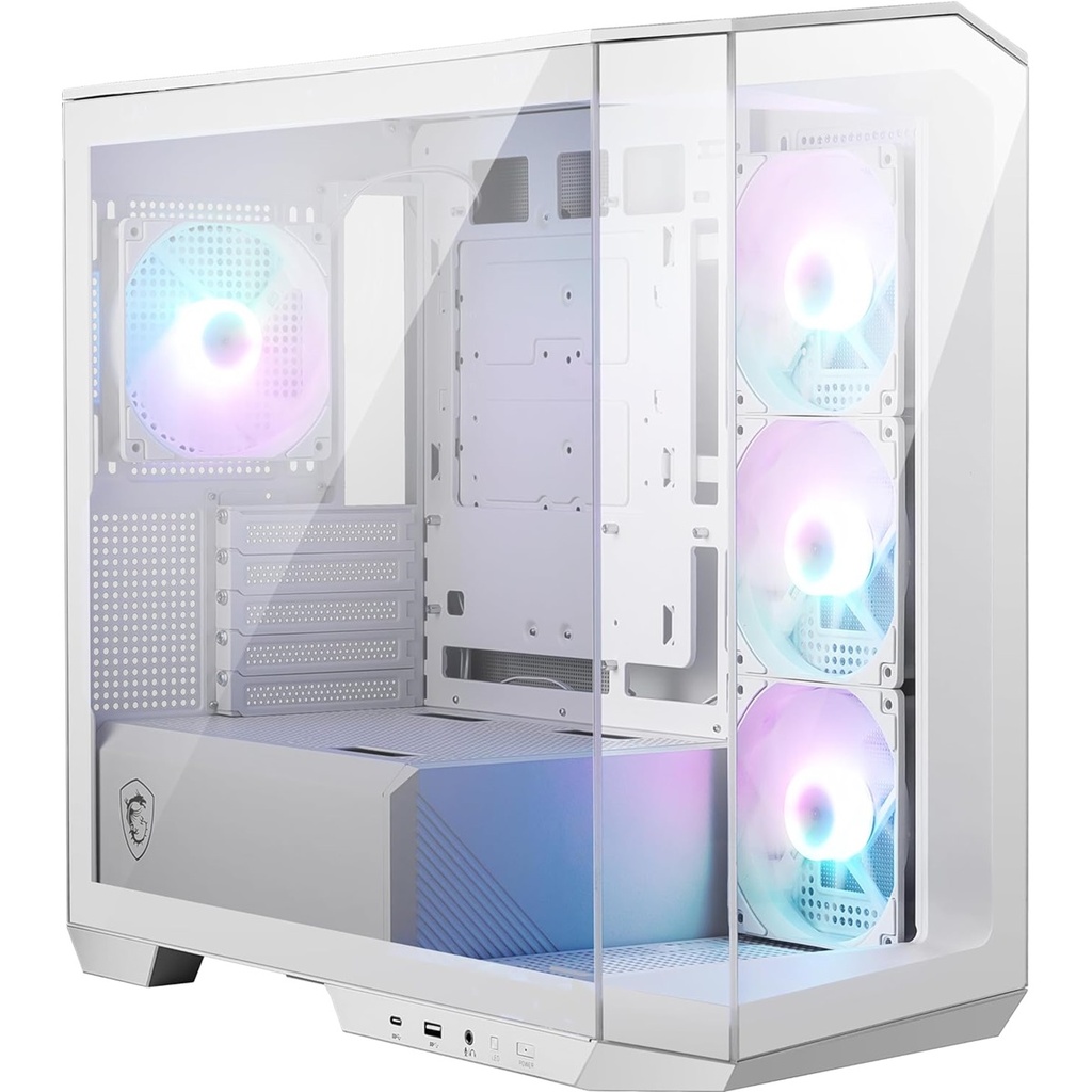 Gabinete MSI MAG PANO M100R PZ WHITE Midi-Tower PC ATX EATX ITX micro ATX