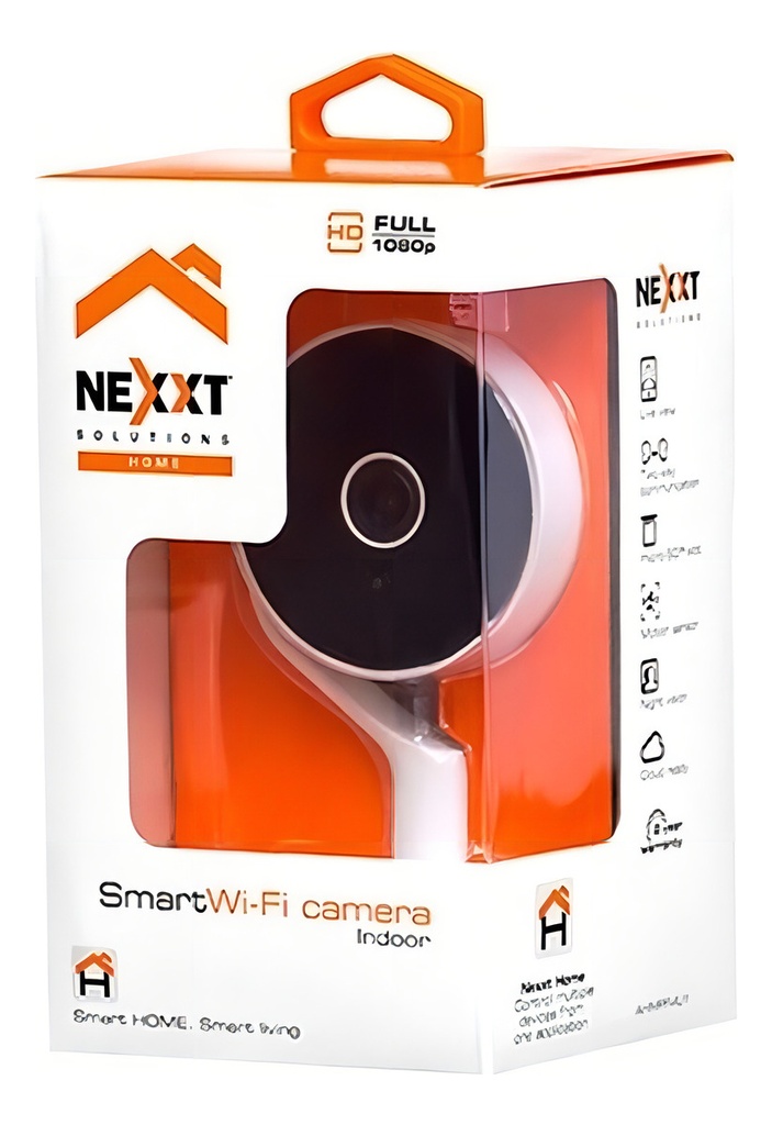 Nexxt - solutions connectivity - network surveillance camera - conexion wi-fi - full hd 1080p - lente fijo para uso interno - deteccion de movimiento - visión nocturna - angulo de visión hasta 120°