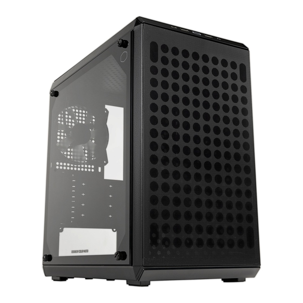 Gabinete Cooler Master MasterBox Q300L V2 con Ventana Mini-Tower Micro-ATX/Mini-ITX USB 3.2 sin Fuente 1 Ventilador Instalado