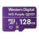 Memoria Western Digital Purple QD101 MicroSDXC 128GB Clase 10 Especializada Para Videovigilancia