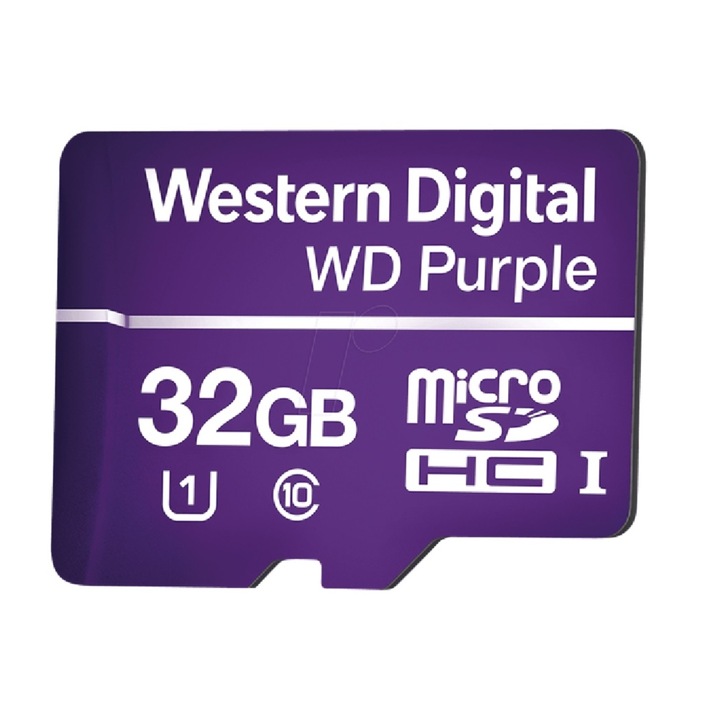 Memoria MicroSD 32GB Purple Especializada Para Videovigilancia 10 Veces Mayor Duración