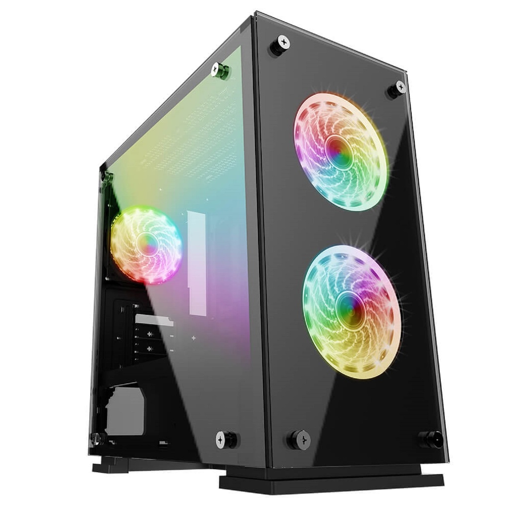 Gabinete Game Factor CSG550 Con Ventana Mini-Tower Micro ATX/Mini-ITX USB 3.0 Sin Fuente