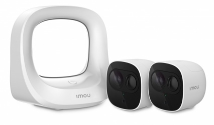 Imou cellprokit2 - kit de 2 camaras de 2 megapixeles 100% libre de cables mas estacion base/ bateria recargable/ pir/ audio/ ip6