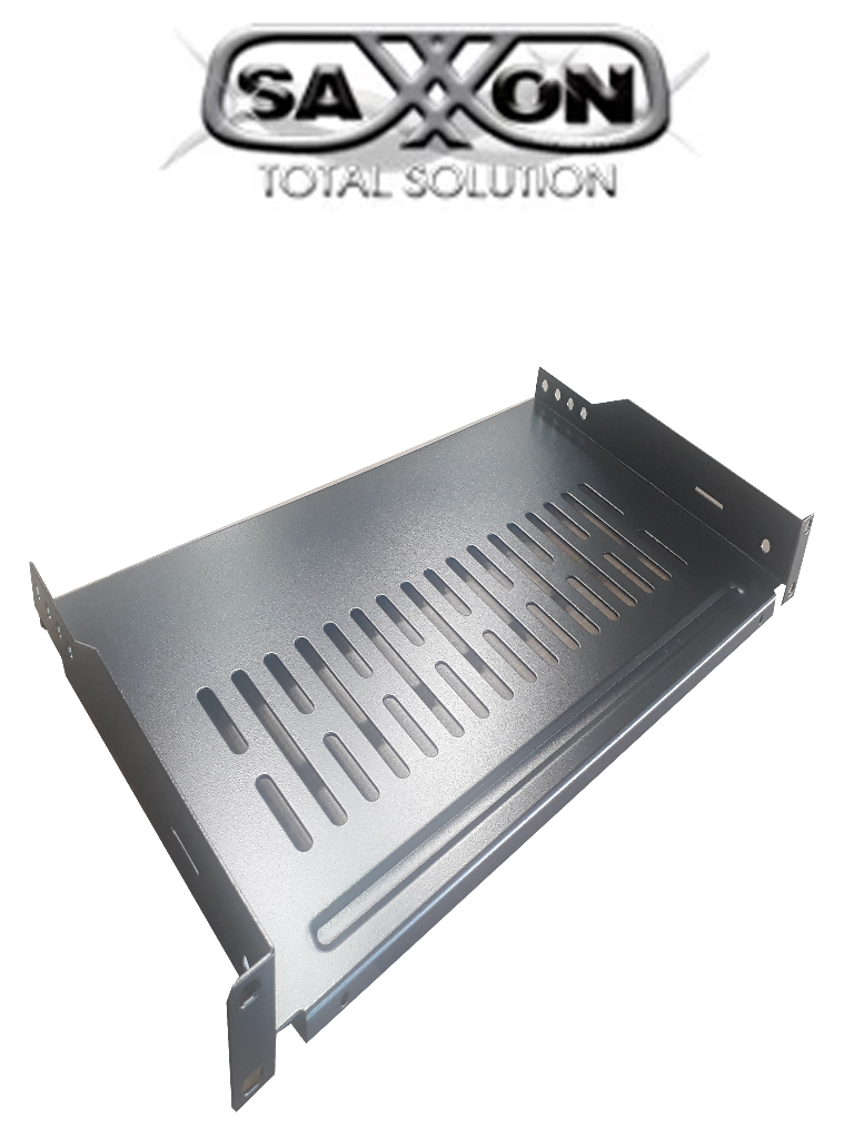 Saxxon 70140101- charola ventilada para gabinete y rack/ medidas de 19 pulgadas de ancho x 10 de profundidad/ 1 ur/ soporta hast