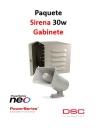 Dsc s30wgpaq - paquete sirena exterior 30w con gabinete