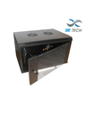 Sbetech gnlpar6urp - gabinete de pared 6ur/ 600mm de profundidad/ puerta delantera de cristal templado/ cerradura y llaves