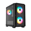 Gabinete Gamer Balam Rush Carbono Crystal 4000C Mini-Tower Micro-ATX Sin Fuente