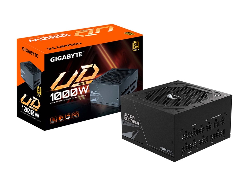 Fuente de poder gigabyte1000w 80 plus gold negro atx modular