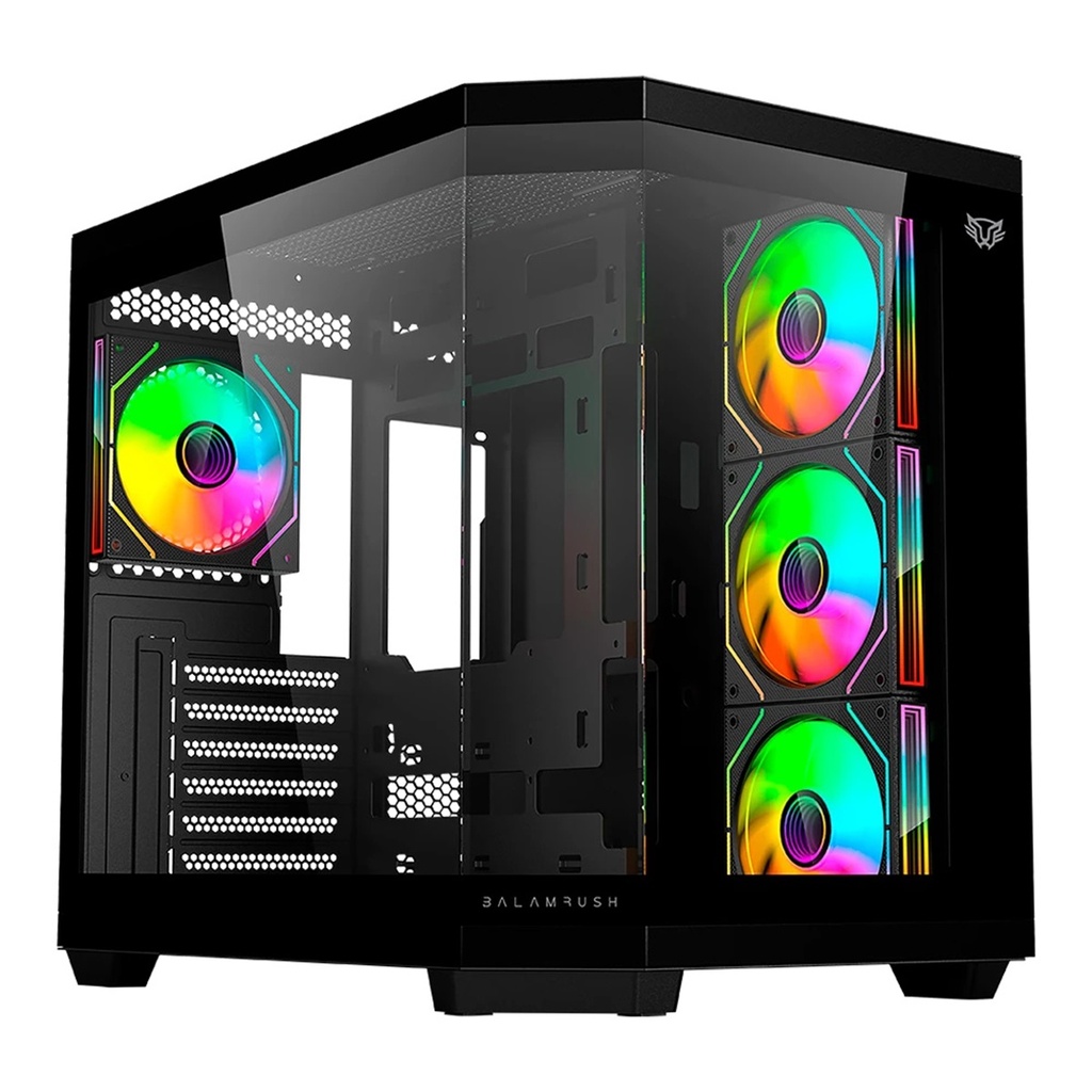 Gabinete Balam Rush Tank Super 9600 TB con Ventana RGB Midi-Tower ATX/Micro-ATX/ITX USB 3.0/2.0 Sin Fuente 3 Ventiladores RGB Instalados