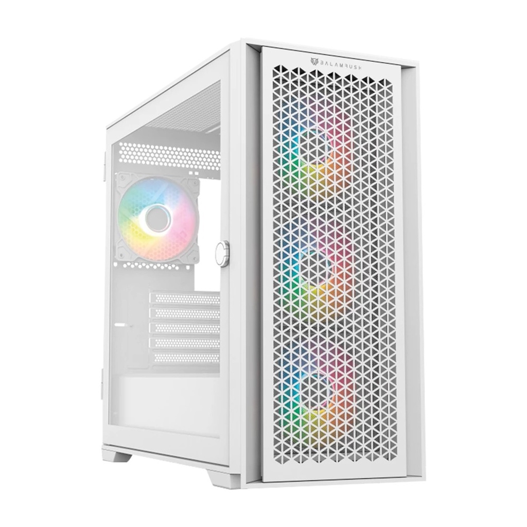 Gabinete Balam Rush Carbono Twin Mate 6000 con Ventana RGB Midi-Tower Micro-ATX/Mini-ITX USB 3.0/2.0 sin Fuente 4 Ventiladores RGB Instalados