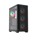 Gabinete Balam Rush Carbono Twin Mate 5000 con Ventana RGB Midi-Tower ATX/Micro-ATX/Mini-ITX USB 3.0/2.0 sin Fuente 4 Ventiladores RGB Instalados