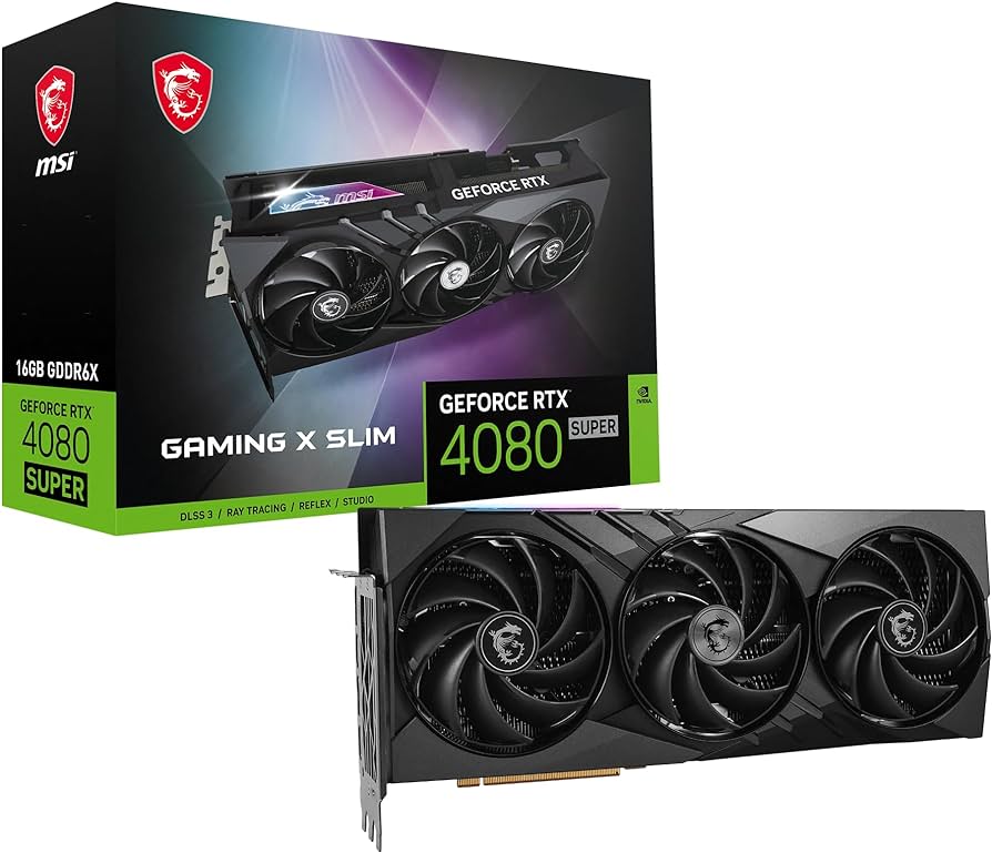 Tarjeta de video msi nvidia geforce rtx 4080 super gaming x slim 16gb gddr6x, pci express 4.0