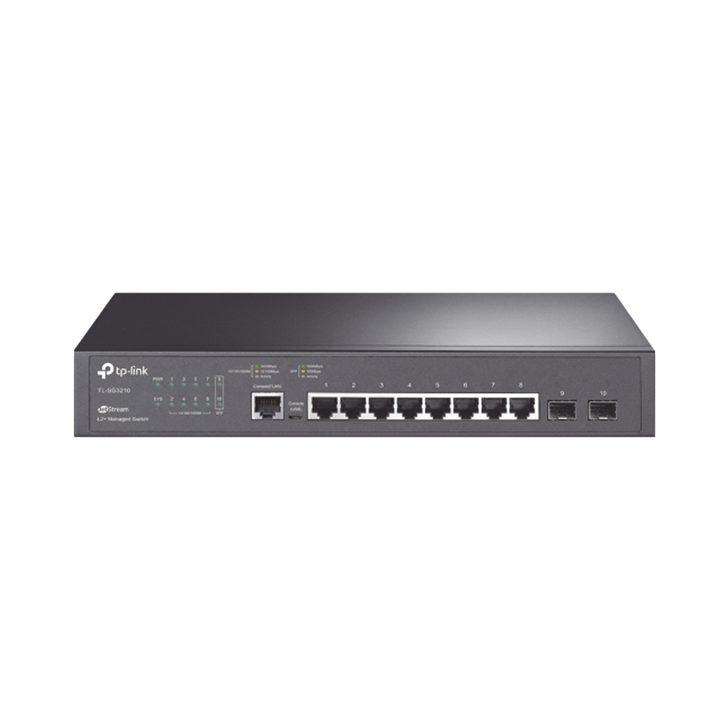 Tp-link sg3210 - switch jetstream sdn administrable 8 puertos 10/100/1000 mbps + 2 puertos sfp, administración centralizada omada sdn