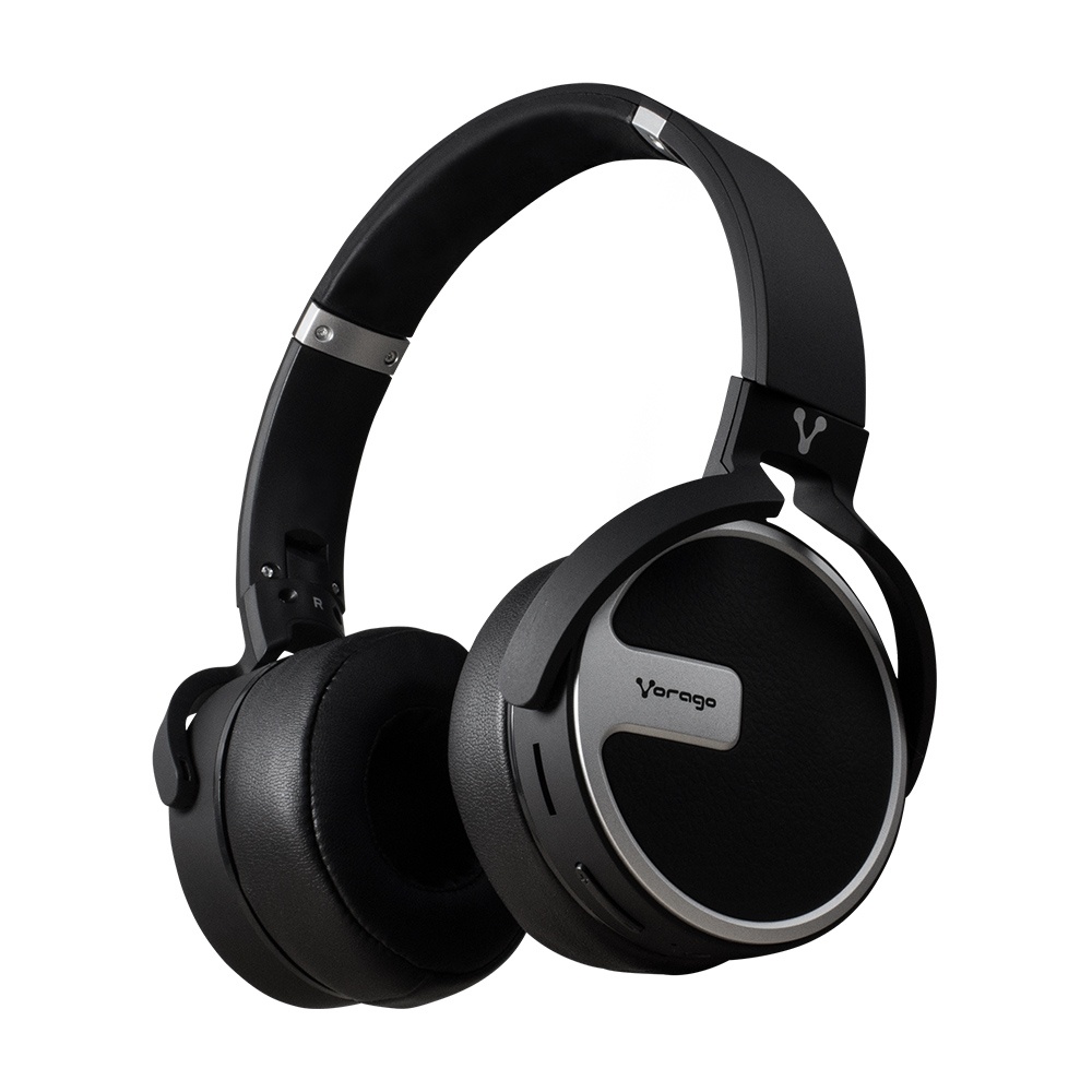 Diadema Vorago HPB-201 Bluetooth MSD Plata con Negro