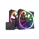 Ventilador NZXT F140 RGB Twin 2x 140mm 500 - 1800RPM 2 Piezas Incluye Control