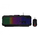 Kit Teclado De Membrana Y Mouse Gaming MSI Forge GK100 Combo US USB 6400 DPI RGB