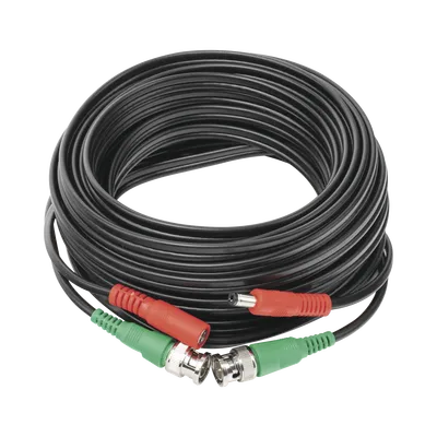 Cable coaxial ( bnc rg59 ) + alimentación / siamés / 10 metros / aleación cobre + aluminio cca / para cámaras 4k  / uso interior y exterior