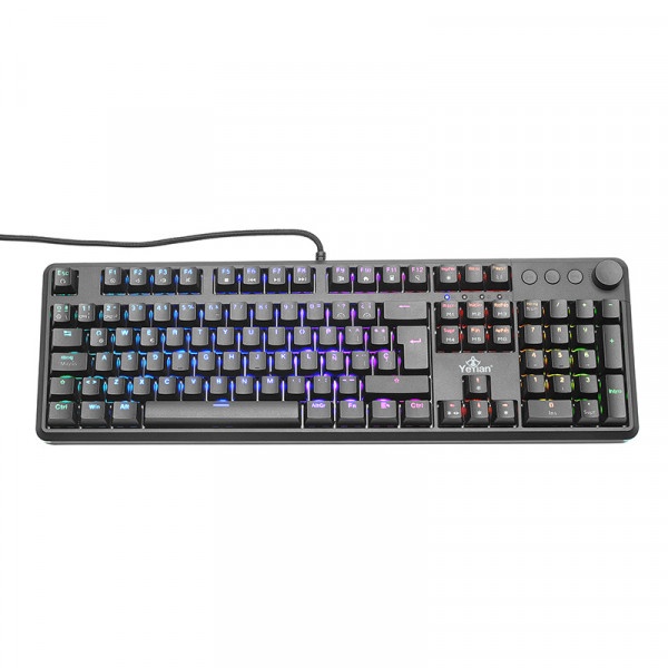 Teclado Gamer Yeyian Asward Series 3000 RGB Mecánico Switch Red Alámbrico Negro (Español)