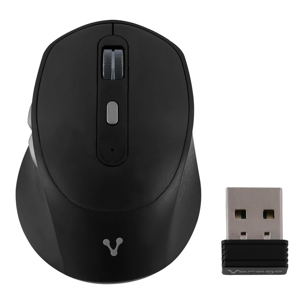 Mouse Óptico Inalámbrico Vorago MO-450 Bluetooth USB Recargable 1600 DPI